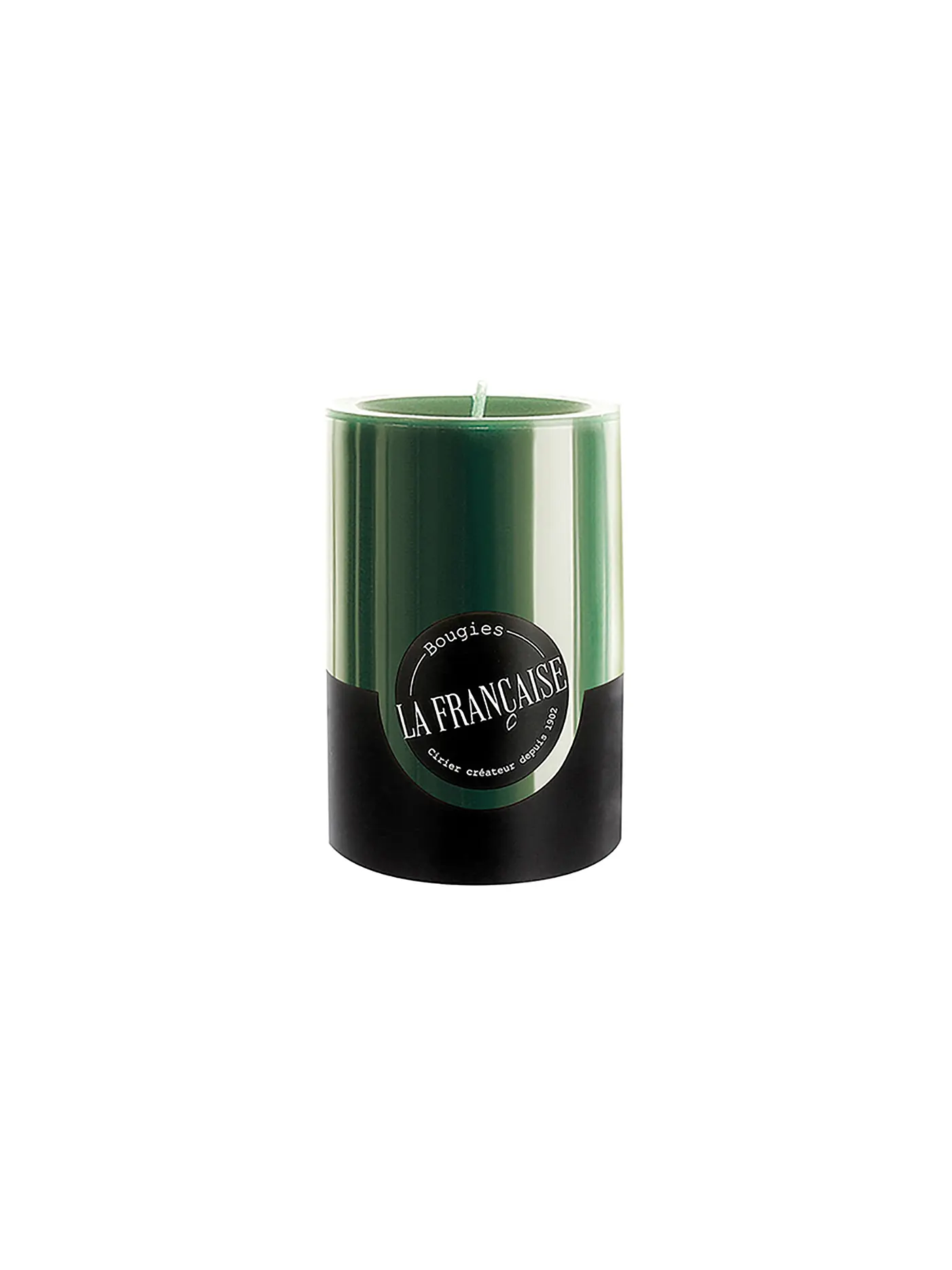 BOUGIES LA FRANCAISE | Stumpenkerze COLORAMA 10x7cm noir | dunkelgrün